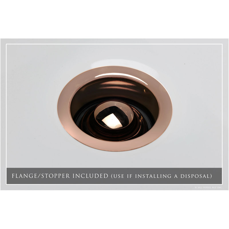 Luxury 33" L x 20" W Double Basin Undermount Kitchen Sink with Basket Strainer, Polished Rose Gold Accessories