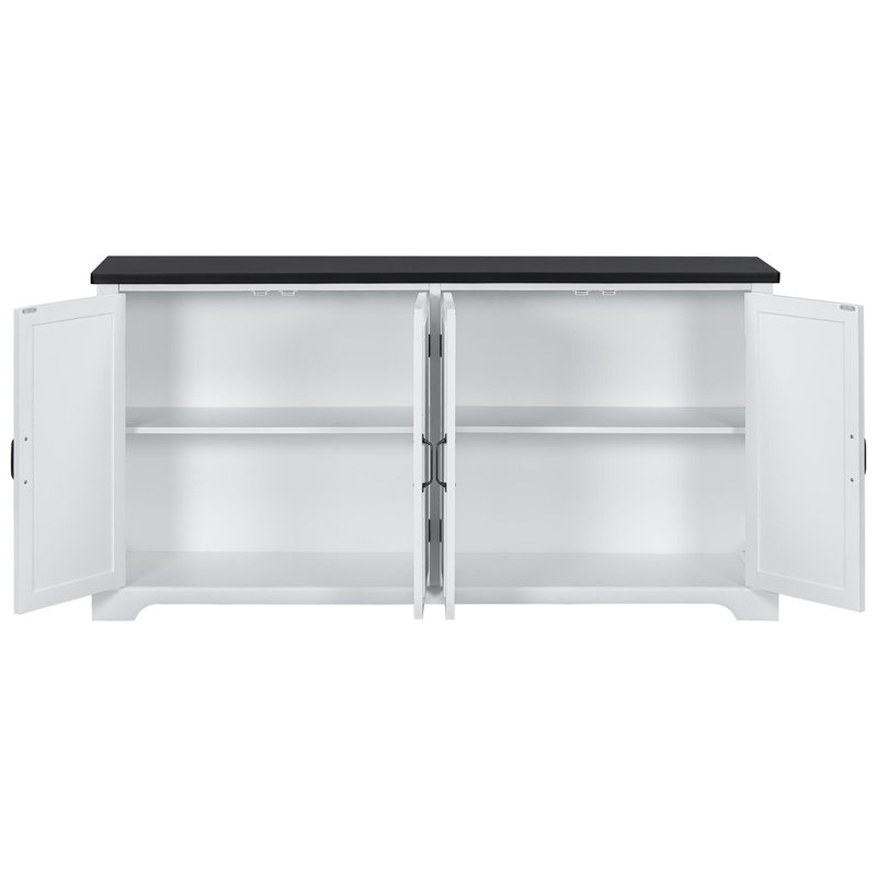 Buffet 62 portes 4 portes Alston, Blanc