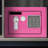 Safe Box with Fireproof Bag, Personal Safe Box for Money Safe for Cash Saving, Mini Safe Box with Key & Light, Electronic Combination Lock (Pink)
