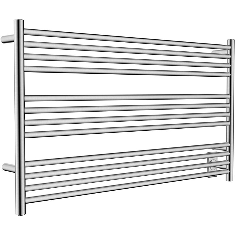 Chauffe-serviettes électrique mural 12 barres, Acier inoxydable mat