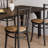 Black Retro Creative Solid Wood Dining Table Set-105364606