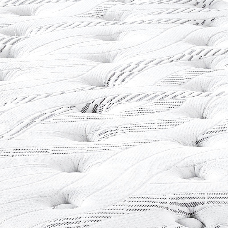 Matelas double 10 po à fermeté moyenne ferme pour favoriser le sommeil, mousse viscoélastique imprégnée de gel pour le soutien du dos, ressorts enveloppés pour une nuit de sommeil tranquille, mousse ajustable, noir et blanc, 75 po x 54 po