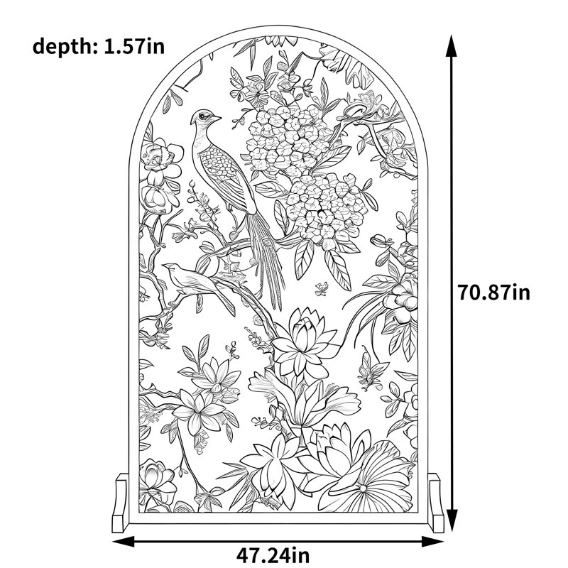 Rhodi, H 70,87 po x l 47,24 po x P 1,57 po