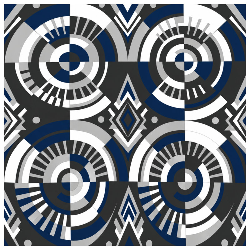 Housses de couette à motif géométrique circulaire, Queen