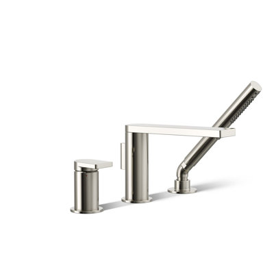 Composed Deck-Mount Bath Faucet With Handshower