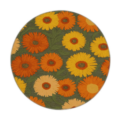 Botanical Brown Indoor and Outdoor Area Rug
