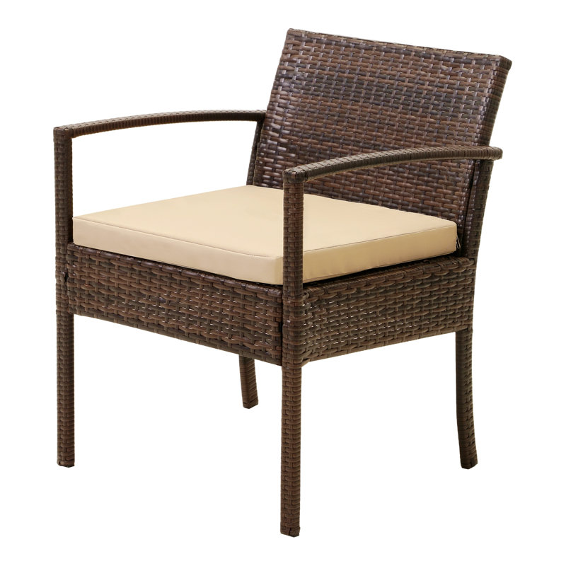 Ensemble de mobilier d'extérieur en osier PE, canapé modulaire en rotin de patio avec coussins, Brun / brun