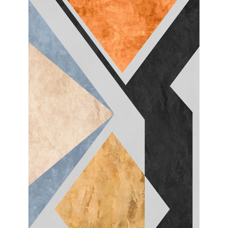 " Geometric Pattern With Triangles " by Angel Estevez, Wrapped Canvas, 32" H x 24" W