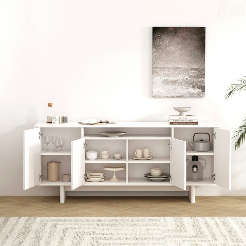 Ella 71" Sideboard In White, White