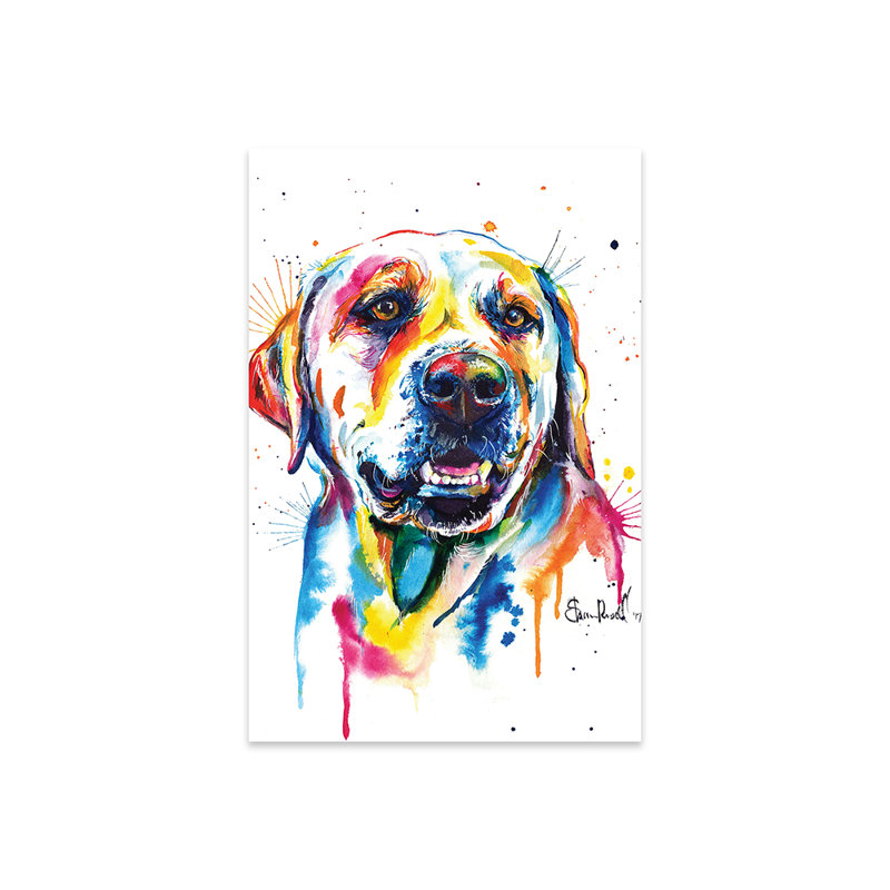 «Yellow Lab II» par Weekday Best - impression non encadrée, H 24 po x l 16 po x P 0,25 po