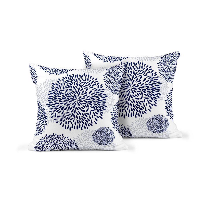 Coussin Confetti, L 17 po x H 17 po, Bleu marine