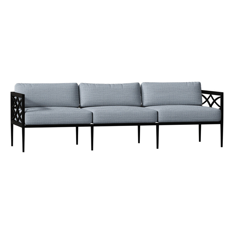 Elegante Aluminum Sofa - Midnight, Midnight, Natural White, Welt