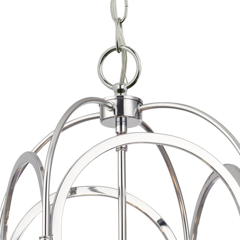 Luman 4 - Light Polished Chrome Lantern Pendant