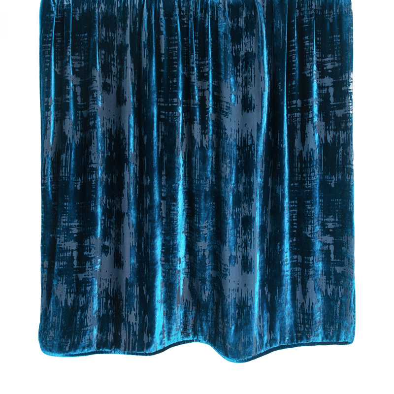 Brush Stroke Throw, 52" W x 92" L, Cobalt Black
