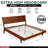 Gazelle Solid Wood Bed Frame with Artistic Patterned Headboard-43895574-22884379