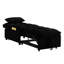 4 In 1 Bed With Pillows, Adjustable , Black Velvet Fabric, Design Comfortable Upholstery, Space-1267303382