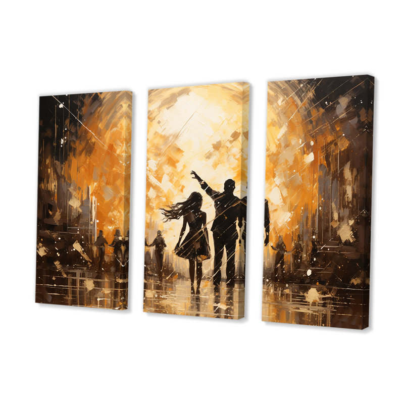 Disco Dazzle Dancer Complicity - ensemble d'art sur toile Dance, H 28 po x l 36 po x P 1 po