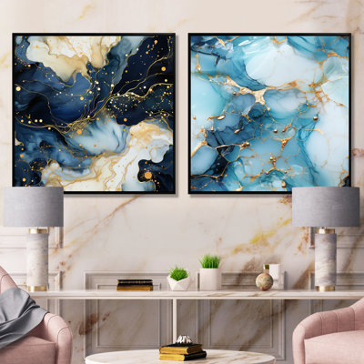 Kara - Ensemble de 2 reproductions d'art abstrait
