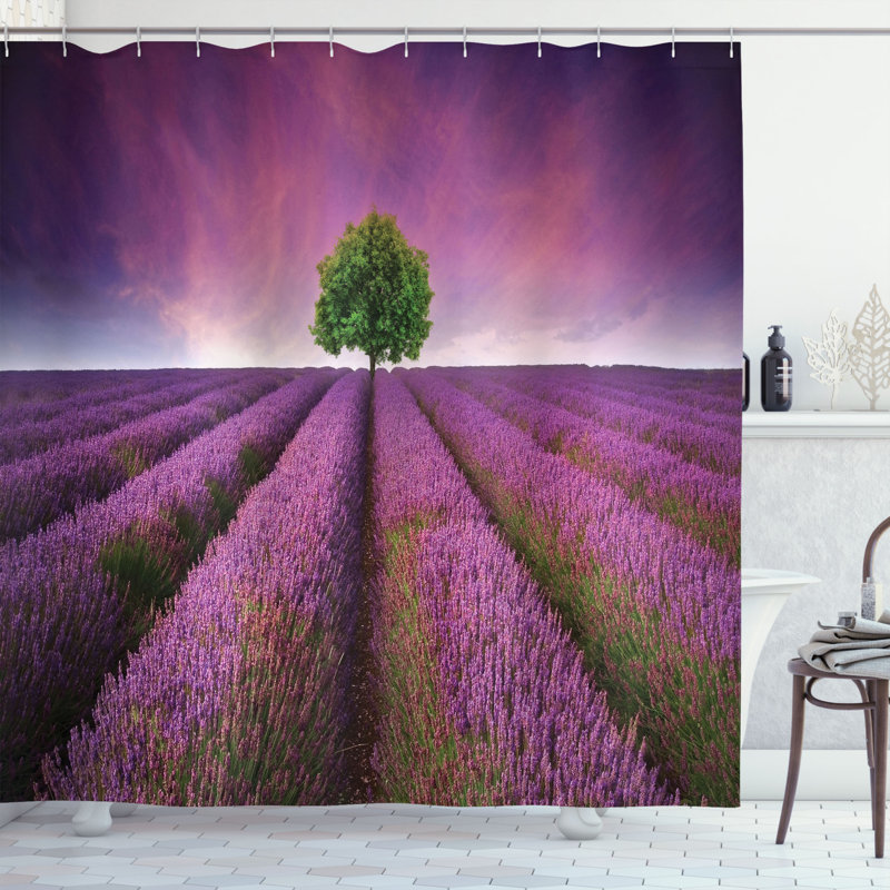 Shower Curtain with Hooks Included, 75" H x 69" W