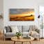 «Golden Wheat Field Sunset», art mural sur toile-970538976