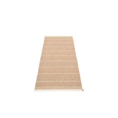 Belle Striped Area Rug in Brown/Pink