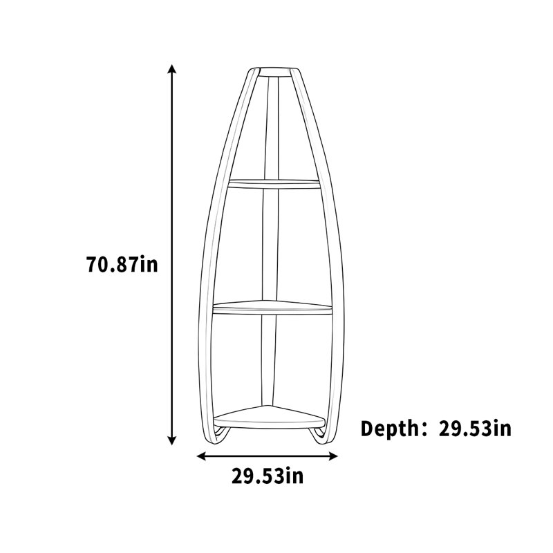 Ornements de rangement modernes et simples en bois massif
