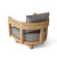 Teak Swivel Patio Chair with Cushions
