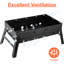 Barbecue portatif pliable au charbon de bois, gril de table léger avec récupérateur de cendres pour le camping