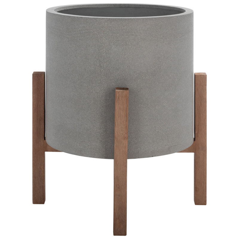 Tabitha Pot Planter, Light Gray, 29.3" H X 25.3" W X 25.3" D