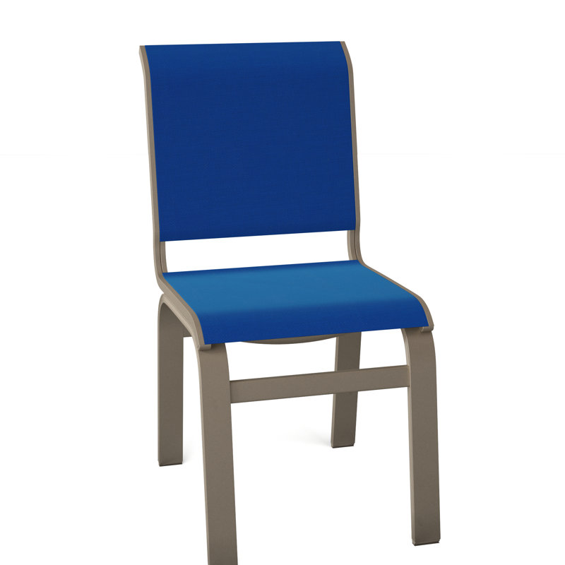 Chaise d'appoint de salle à manger Hiraku, Blanc texturé, Bleu pacifique 28D