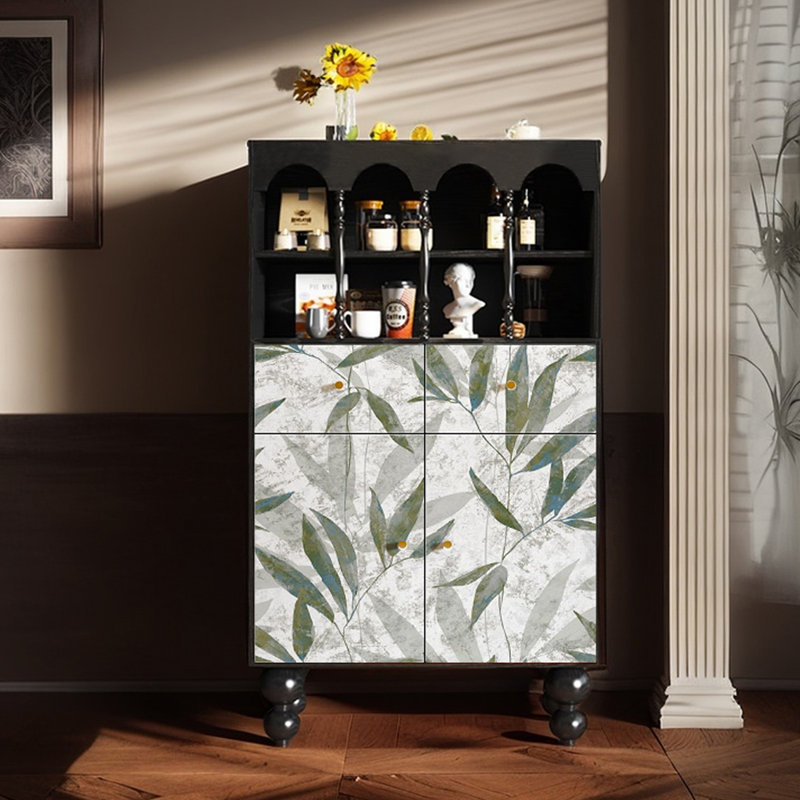 Practical multi-functional display accent cabinet, Black