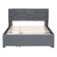 Lit plateforme tapissier avec lit gigogne-2131658544-2131658545