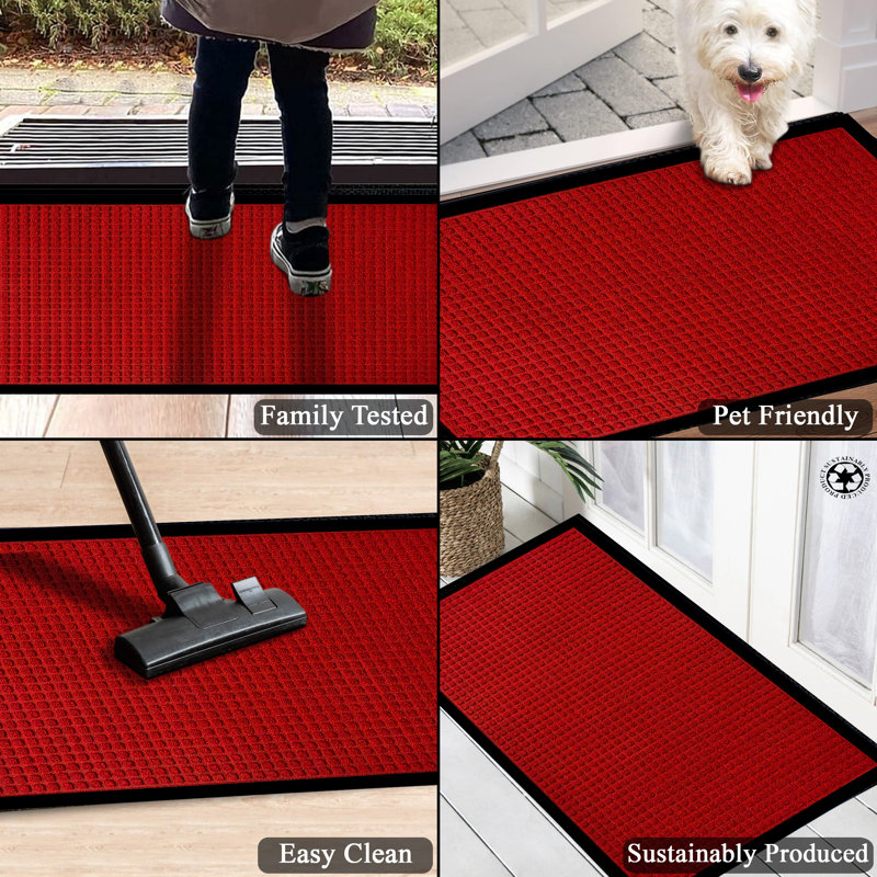 Odarius Indoor/Outdoor Non-Slip Polypropylene Doormat with Rubber Backing – Washable Welcome Mat for Entryway, Patio, Garage & Office