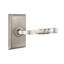 Santa Fe Flat Privacy (Bed & Bath) Door Lever with Rectangle Rosette-2103959652-2103959654