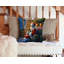 Coussin décoratif Yorkshire Terrier Yorkie and Santa Claus-101410239