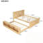 Lit plateforme double en bois avec lit gigogne escamotable et armoire de rangement-1378859220-1377893601