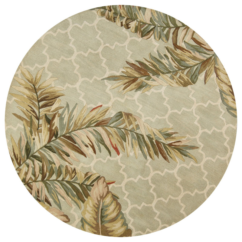 Tapis sauge en laine touffeté à la main Remington, Rectangle 8 pi 6 po x 11 pi 6 po