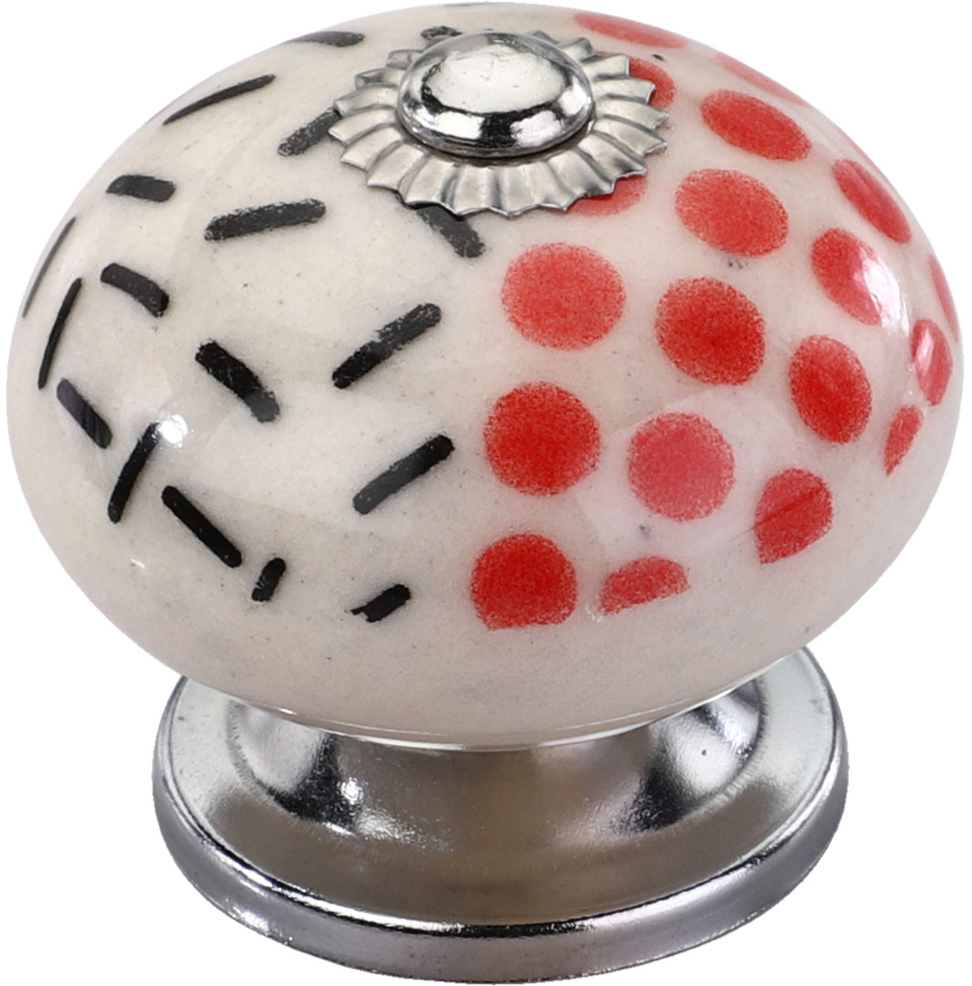 1.6" Diameter Charlotte Handpainted Knobs for Kitchen Cabinets and Drawers Knobs, Dresser Knobs Mascot Hardware 