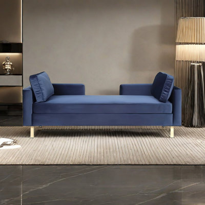 Banc rembourré en velours