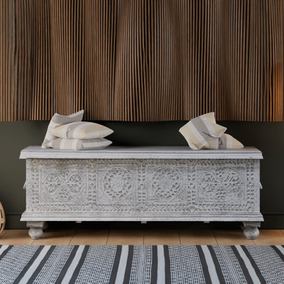 Aarohi Bonney Carved Storage Bench