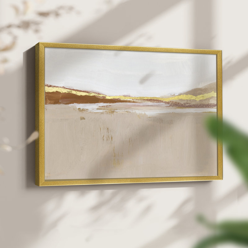 Gilded Expanse II - Reproduction encadrée - Restickable, H 8 po x l 10 po, Doré