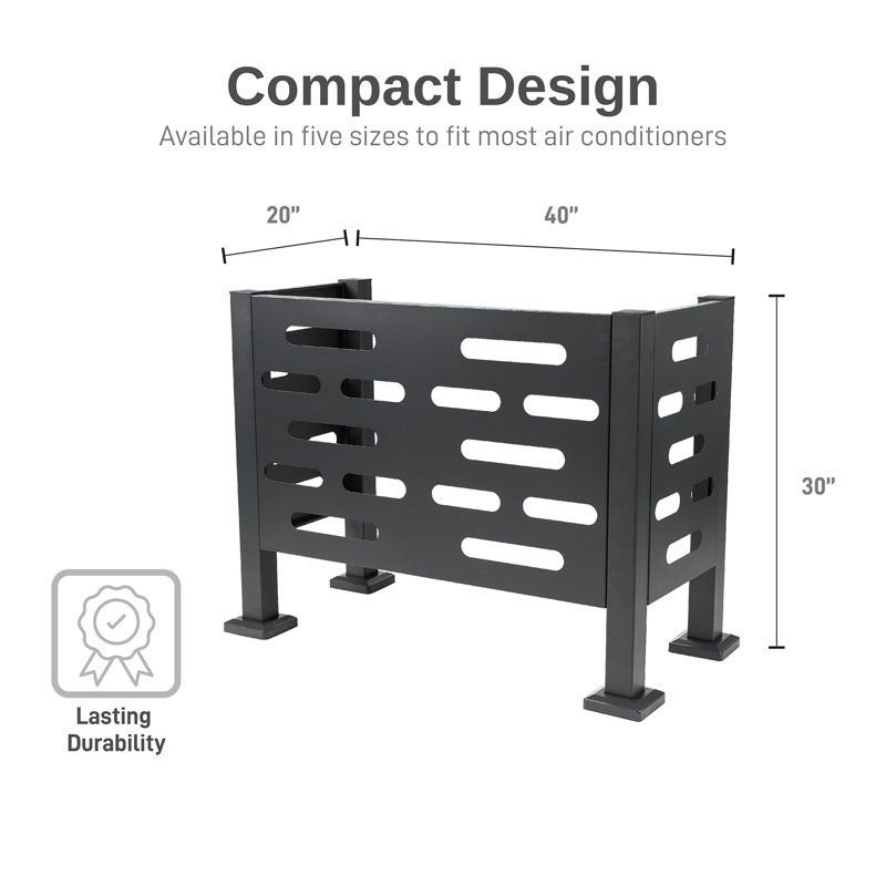 Premium Air Conditioner Screen,  Graphite Color, 30" H x 20" W x 40" D