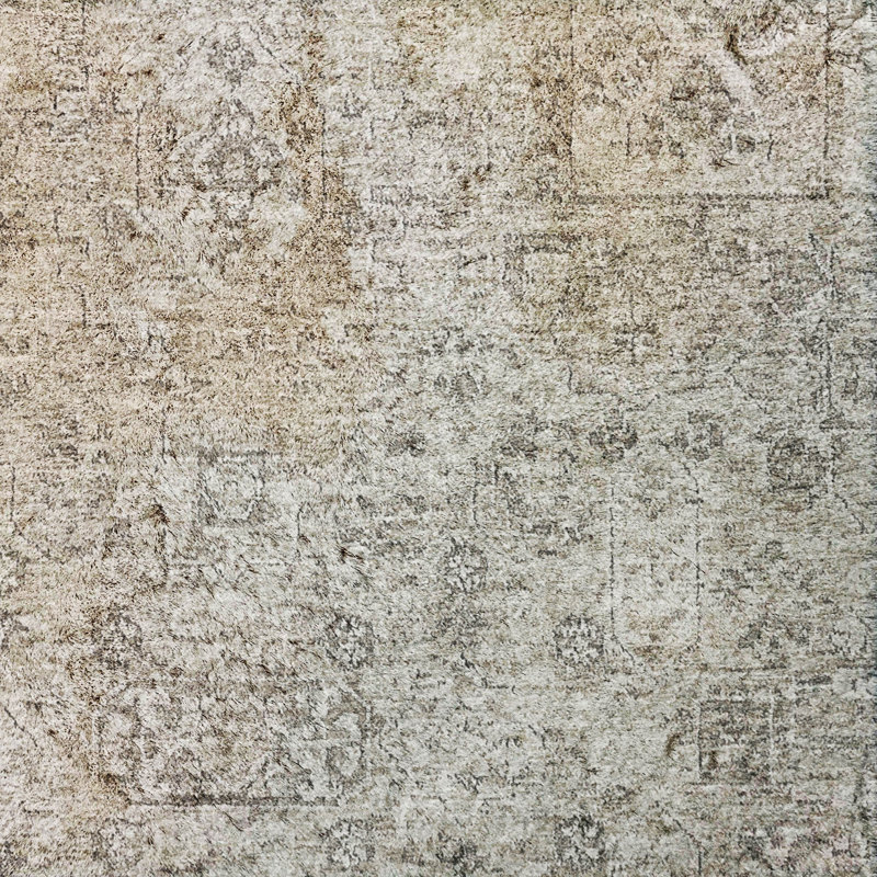 Tapis à poils longs de qualité supérieure lavable à la machine ADS611, Taupe, 3' x 5'