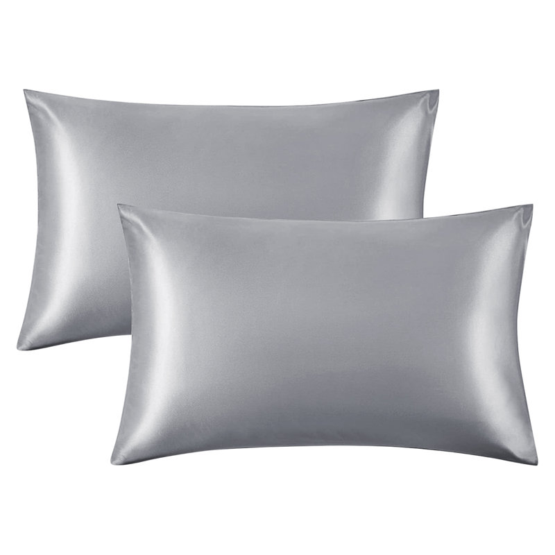 Andrius Satin Envelope Pillowcase, Grey