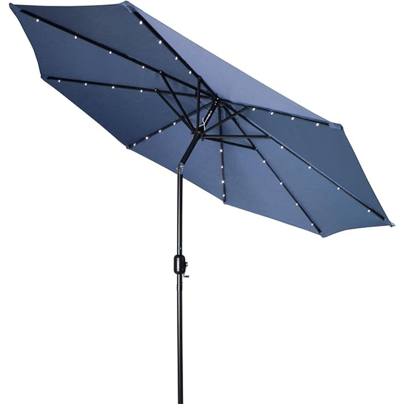 Parasol solaire à DEL 9 pi, Bleu marine