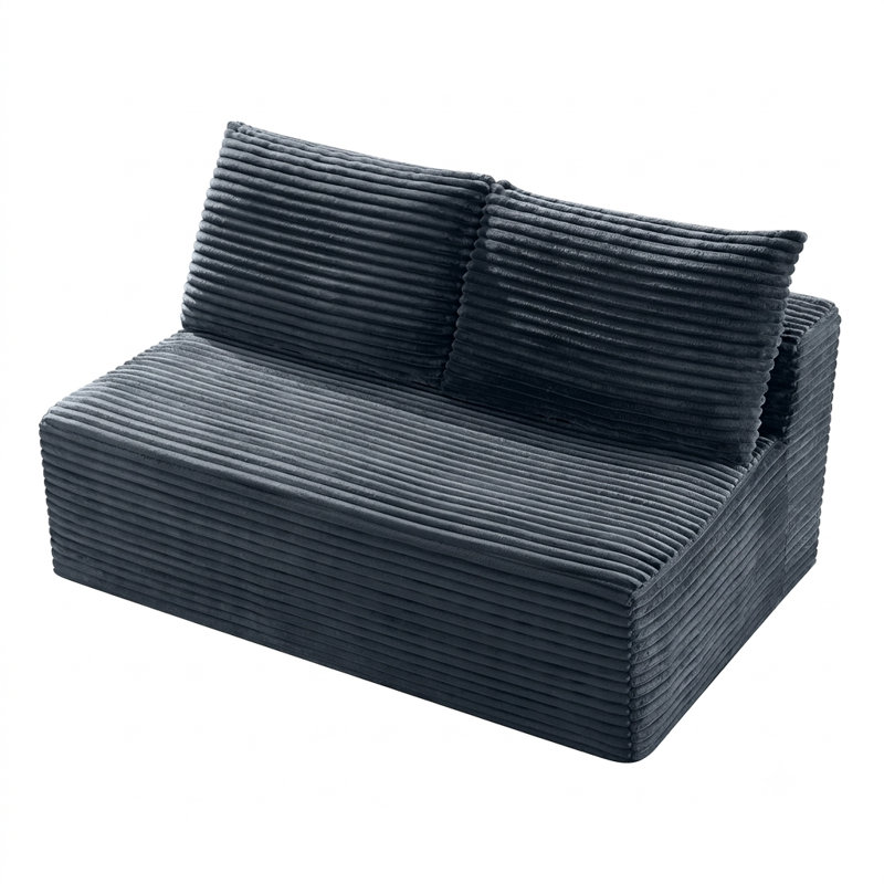 Causeuse modulaire sans accoudoirs, Grey