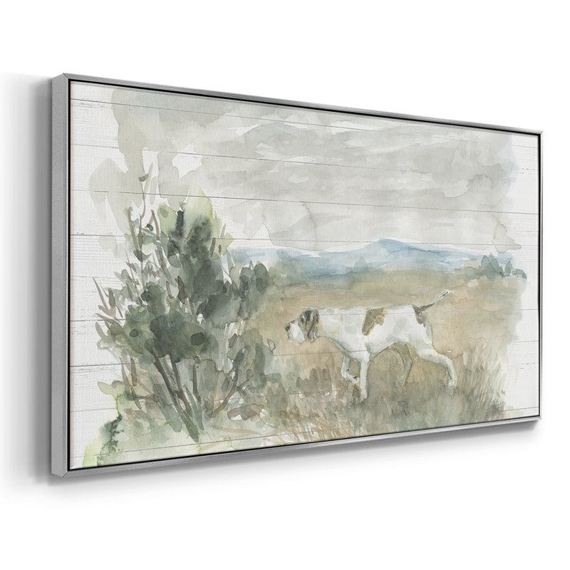 On Point - Toile tendue avec châssis encadré - Prêt à être accroché, H 25 po x l 49 po, Argent argent