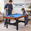 Table de jeu GOMYHOME 3 en 1 de 122 cm (48 po) : billard, hockey sur table et ping-pong, brun/bleu