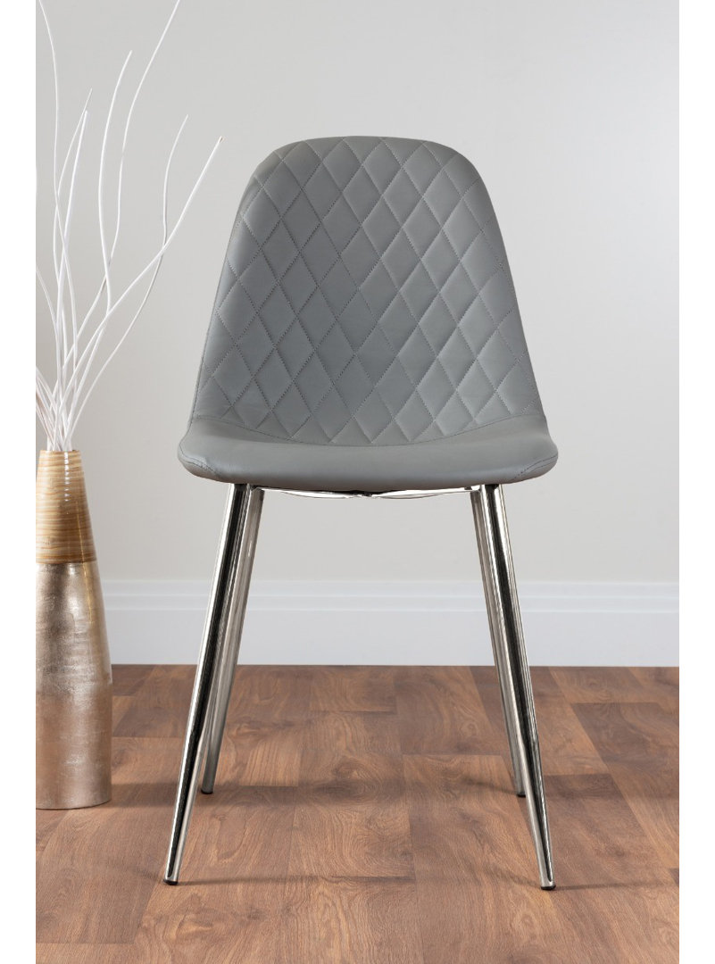 Athena Modern Marble Effect & High Gloss Dining Table Set with 6 Luxury Faux Leather Dining Chairs