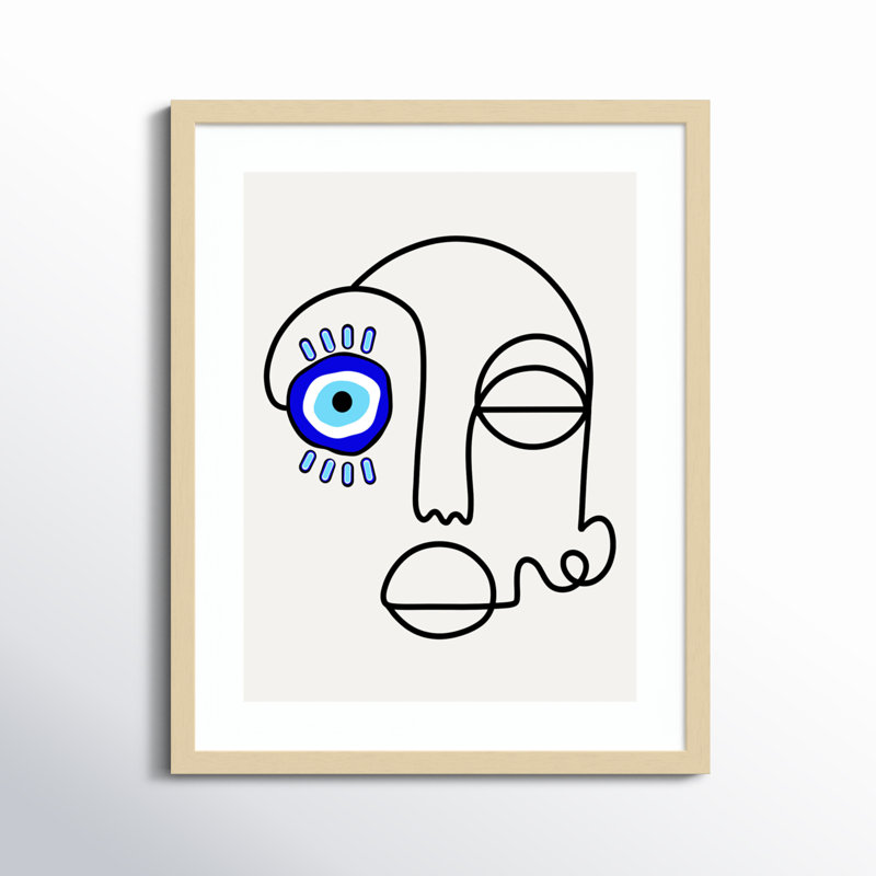 No Evil Permise - Reproduction d'art graphique sur papier encadré, H 25 po x l 20 po, Naturel
